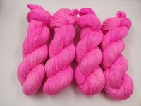 HandgefäRbtes Merino Leinen Garn 100 G - Pinky 520