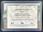 2025 Topps Museum Jackson Holliday Momentous Material Jumbo Patch Gold #/10