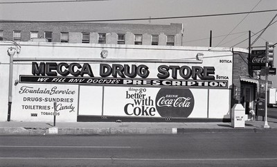 SL43 Negative 1960's Waco Texas Mecca Drug Store Coca-Cola Pharmacy 809a