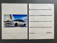Opel Monza GSE 3.0i Coupe Oldtimer 1984 Vintage Ad Werbung Reklame