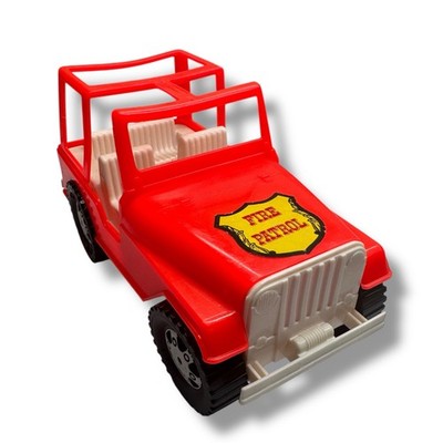 Vintage Amloid Corp Plastic Amloid Fire Patrol Jeep