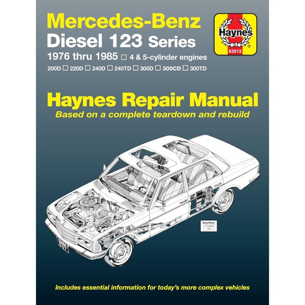 Mercedes-Benz 200/220/240/300 Diesel W123 1976-1985 Werkstatthandbuch Haynes-image