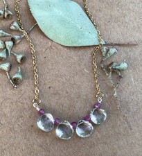 PRASIOLITE HANDCRAFTED HANDMADE JEWELRY ARTISAN SUNDANCE CHARM NECKLACE