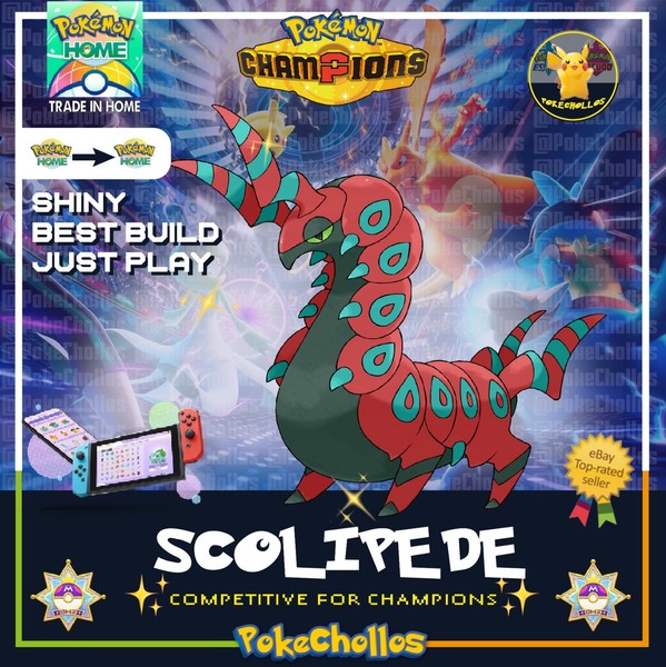 ✨ SCOLIPEDE COMPETITIVE BEST BUILD - HOME FAST ✨ Pokemon champions  🏆