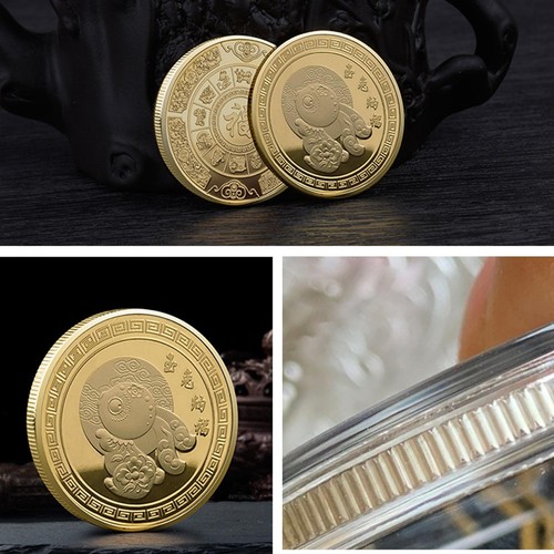 Chinese Zodiac Rabbit 2023 Gold Lucky Rabbit Sliver Coin for Chinese New Year - Picture 5 of 12