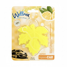 Wellnax Leaf Car Fragrance Lemon 0.7oz Air Freshener for Vehicle