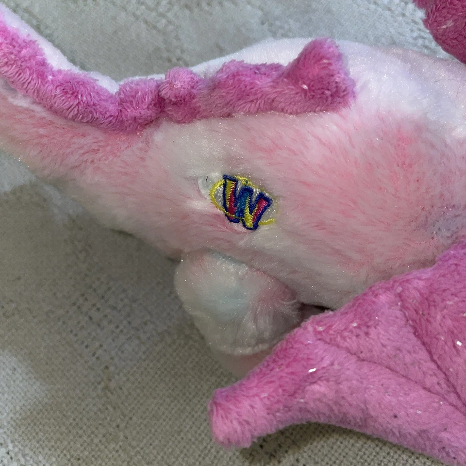 Retired Ganz Webkinz Whimsy Dragon HM156 Sparkly Pink PLUSH 11" - Image 3 of 4