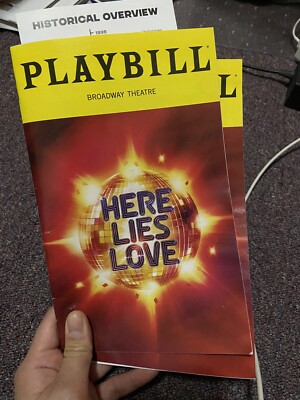 Here Lies Love Playbill (july 2023) WITH INSERTS Lea Salonga Arielle ...