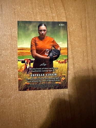 2024 Leaf Lone Star Softball - Estelle Czech - Silver Foil Auto #d /180 - 第 4/4 張圖片