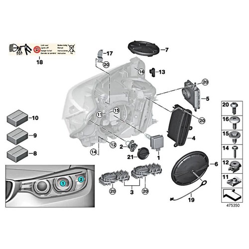 CSL Yellow DRL Angel Eyes LED Module For BMW 4 Series F80 F82 M3 M4 F32 2014-17 - Picture 6 of 12