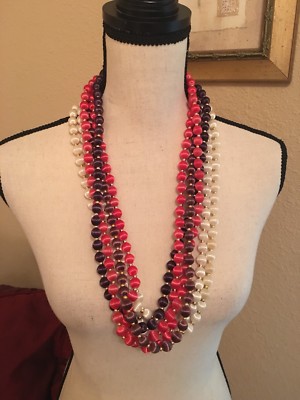  Lot Of Vintage Genuine Hand Made & Stringed Costume Necklaces