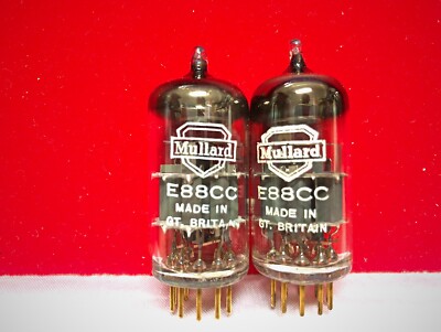 真空管 MULLARD E88CC 金足 2本セット 元箱付き ECC88 6DJ8 現状品 (1)