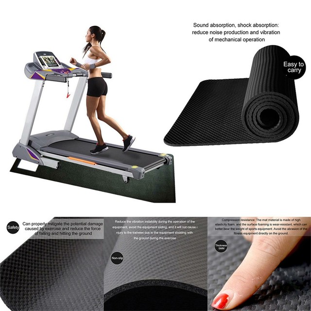 Large Exercise Treadmill Mat Stationary Bike Floor Protector Pad Gym Equipment for sale online