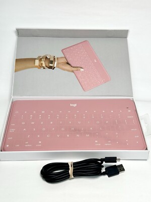 Logitech Keys-to-Go Super-Slim and Super-Light Bluetooth Keyboard - Pink