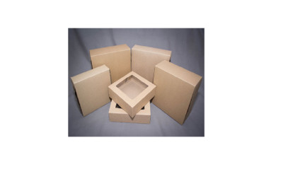 SafePro 882CWK 8x8x2.5 Kraft Window 1-Pc Automatic 200/Bd