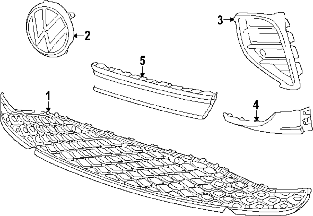 2021 VOLKSWAGEN ID.4 RIGHT FRONT BUMPER LIGHT BAR PART 11K.941.654  
