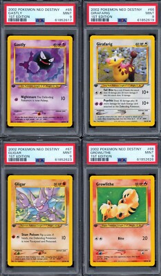 Complete PSA 9 Pokemon 2002 1st Edition Neo Destiny Common Set | eBay