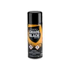 Games Workshop Warhammer Citadel Spray Primer Chaos Black
