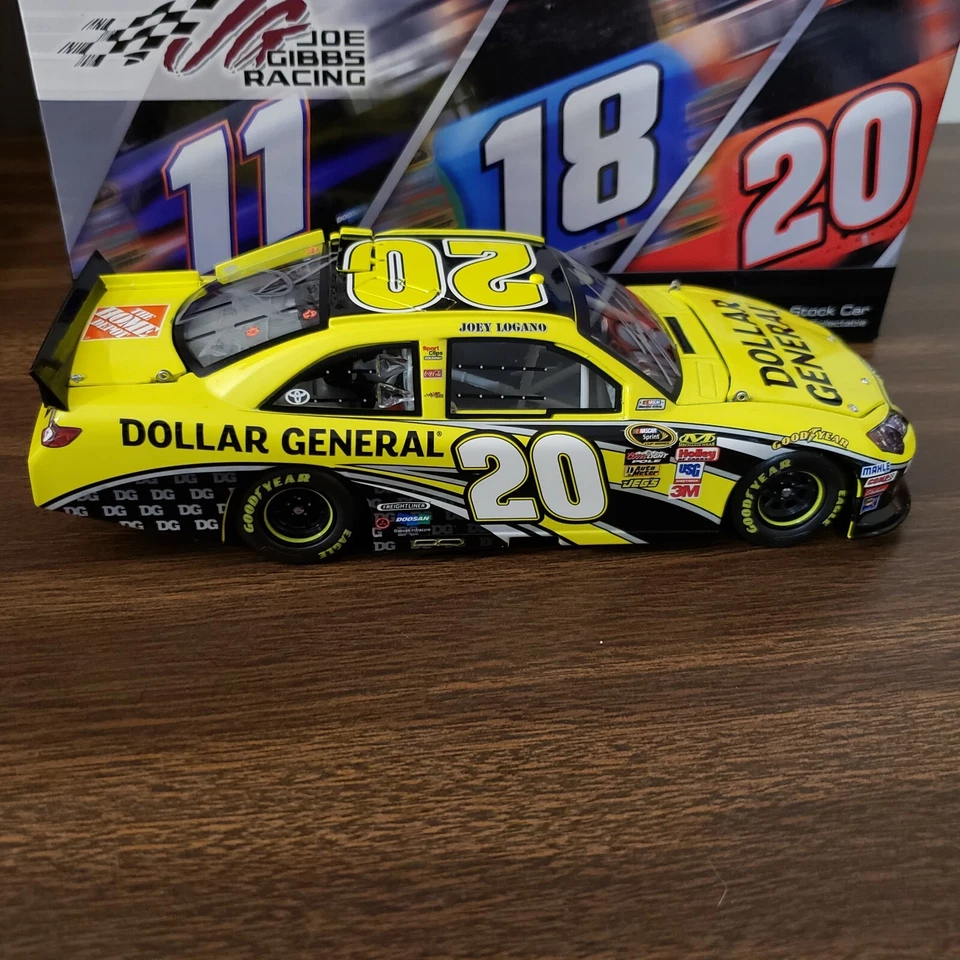 Joey Logano-Joe Gibbs Dual Autograph #20 Dollar General 2012 Camry 1:24 Diecast  - Image 4 of 4