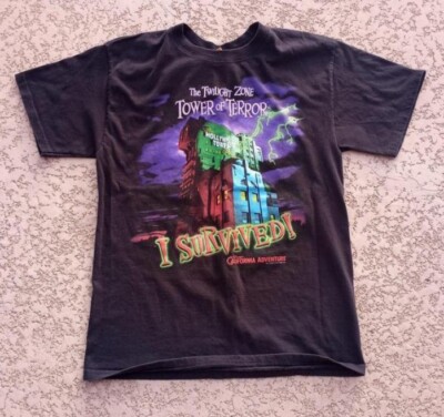 Vintage Disney Twilight Zone Tower Of Terror I Survived T-Shirt