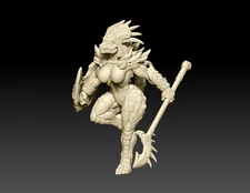 Skaala, Lizard Pinup Fantasy Miniature DnD Tabletop Game RPG Artisan Guild