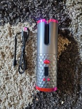 Wireless USB Auto Curler SL-886 Hair Styling Curler Gray Pink 40W LCD Display