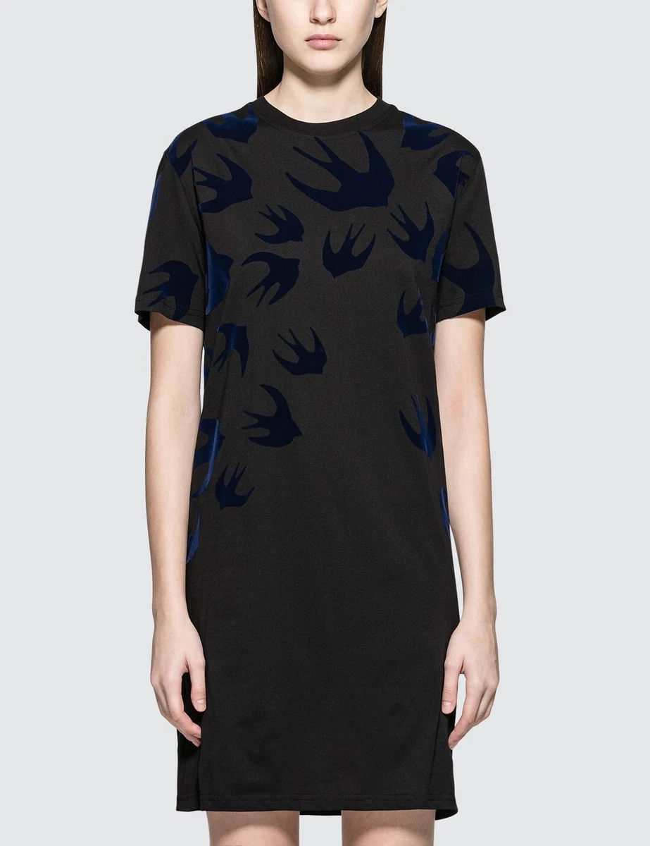 Alexander McQueen McQ Large Swallow Print T shirt Dress eBay