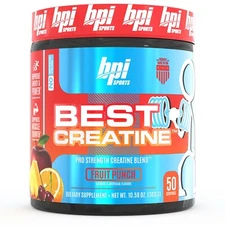 BPI Sports Best Creatine For Muscle Growth Fruit Punch 50 Servings