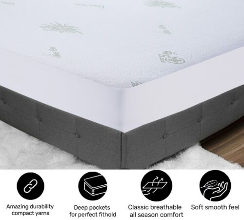 Extra Deep Fitted Sheet Double King Mattress Cover Hypoallergic BED Sheets 600TC - Picture 7 of 14