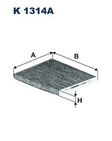 Filtron K 1314A Filter, Innenraumluft FÜR Hyundai KIA