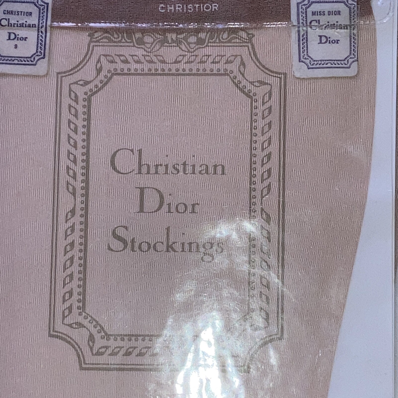 Vintage Christian Dior Nylon Miss Dior "Christior" Stockings, Size 9, Two Pairs 5