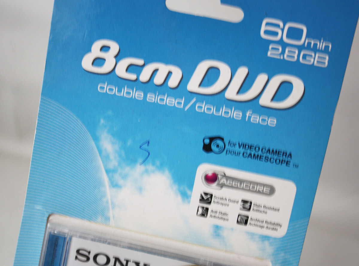 SONY 8cm DVD-R RECORDABLE DOUBLE SIDED 60min 2.8GB DMR60A-BT NEW SEALED ! SONY 8cm DVD-R RECORDABLE DOUBLE SIDED 60min 2.8GB DMR60A-BT NEW SEALED !