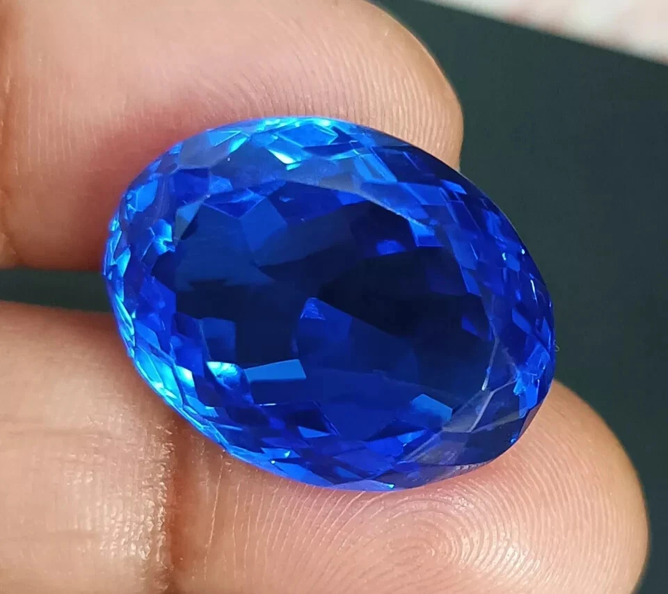 Zafiro Natural Cachemira Azul Piedra Preciosa Suelta Corte Ovalado 20 Ct AAA+ Certificado EGL Foto 2 de 4