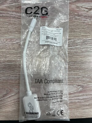 C2G 8in Mini DisplayPort Male to HDMI Female Adapter Converter - White #54314