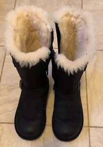 ugg biker boots black