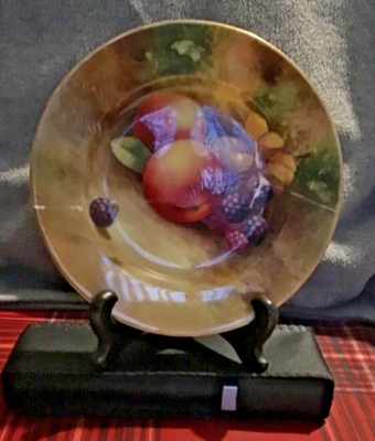 Royal Worcester ca. 1928 Obstteller signiert George Moseley (1919-1935 Worcester)