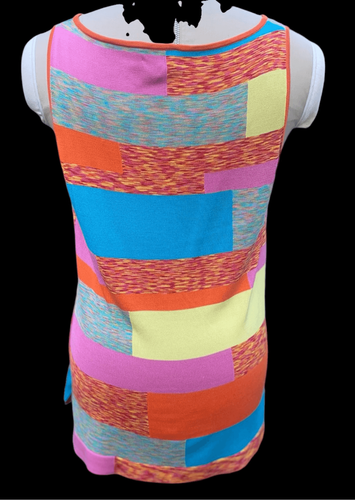 Andrea Jovine 100% Silk Sleeveless Ling Top Sz L Vacation - Picture 6 of 10
