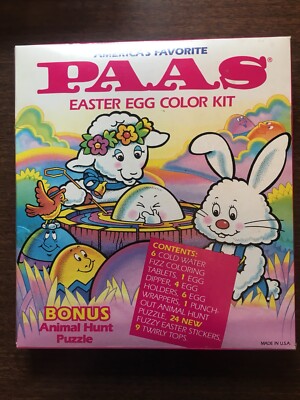 Vintage 1992 PAAS EASTER EGG COLOR KIT Unopened Box Excellent!