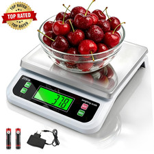 Large Digital Kitchen Scale 40Kg/88Lbs Commercial Food Scale with Tare and PCS F