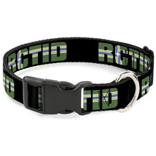 Plastic Clip Collar RCTID Black/Portland Flag Small 9.5-13"