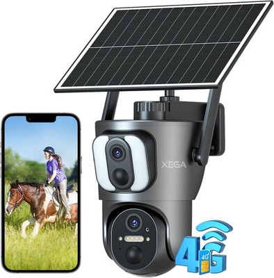 4G【Dual Lens】 Überwachungskamera Outdoor mit SIM-Karte 14400mAh Solarbetrieben