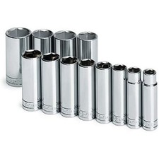 Sk Tools 4822 12 Drive Sae Deep Socket Set 6-point 12 Pieces