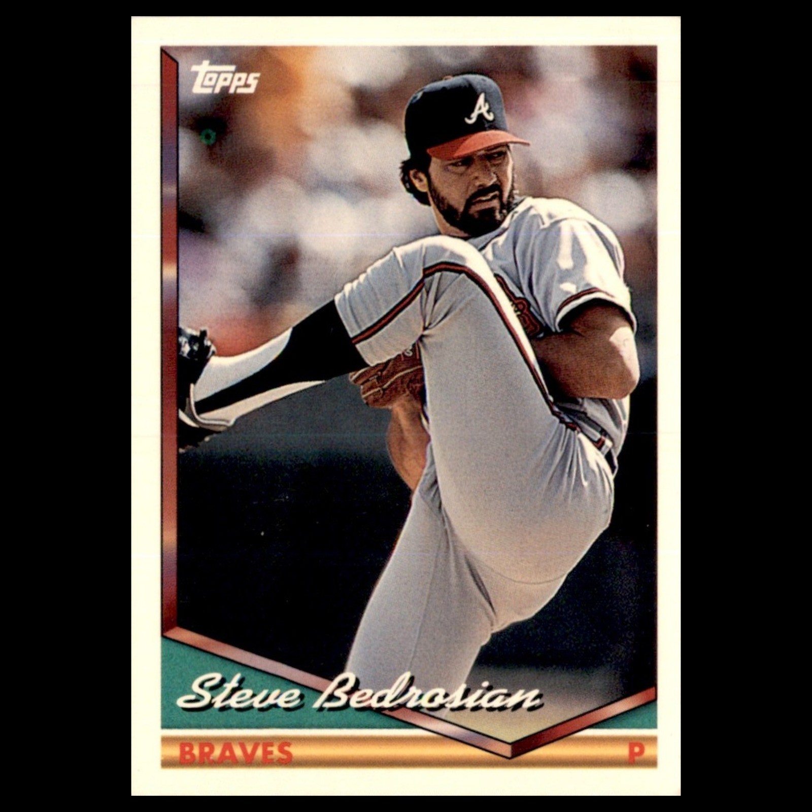 Steve Bedrosian #617 1994 Topps Atlanta Braves Baseball Card MLB