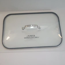 Power Smokeless Grill PG-1500 Glass Lid & Handle Replacement 16" x 10"