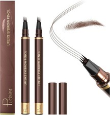 2 Pack Eyebrow Pen, Waterproof Microblading Eyebrow Pencil, 4 Tip Precise Eye
