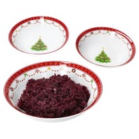 3Tlg Weihnachtstraum Servierschale Set 650Ml 1L & 1,3L Porzellan SchüSsel