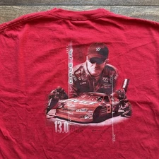 Vintage Mens L Red Dale Earhardt Jr Nascar Chase Authentics 13.0 Pitstop Tee