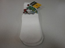 Peanuts Snoopy KIds Christmas Tree Fuzzy Gripper Socks-New with tag