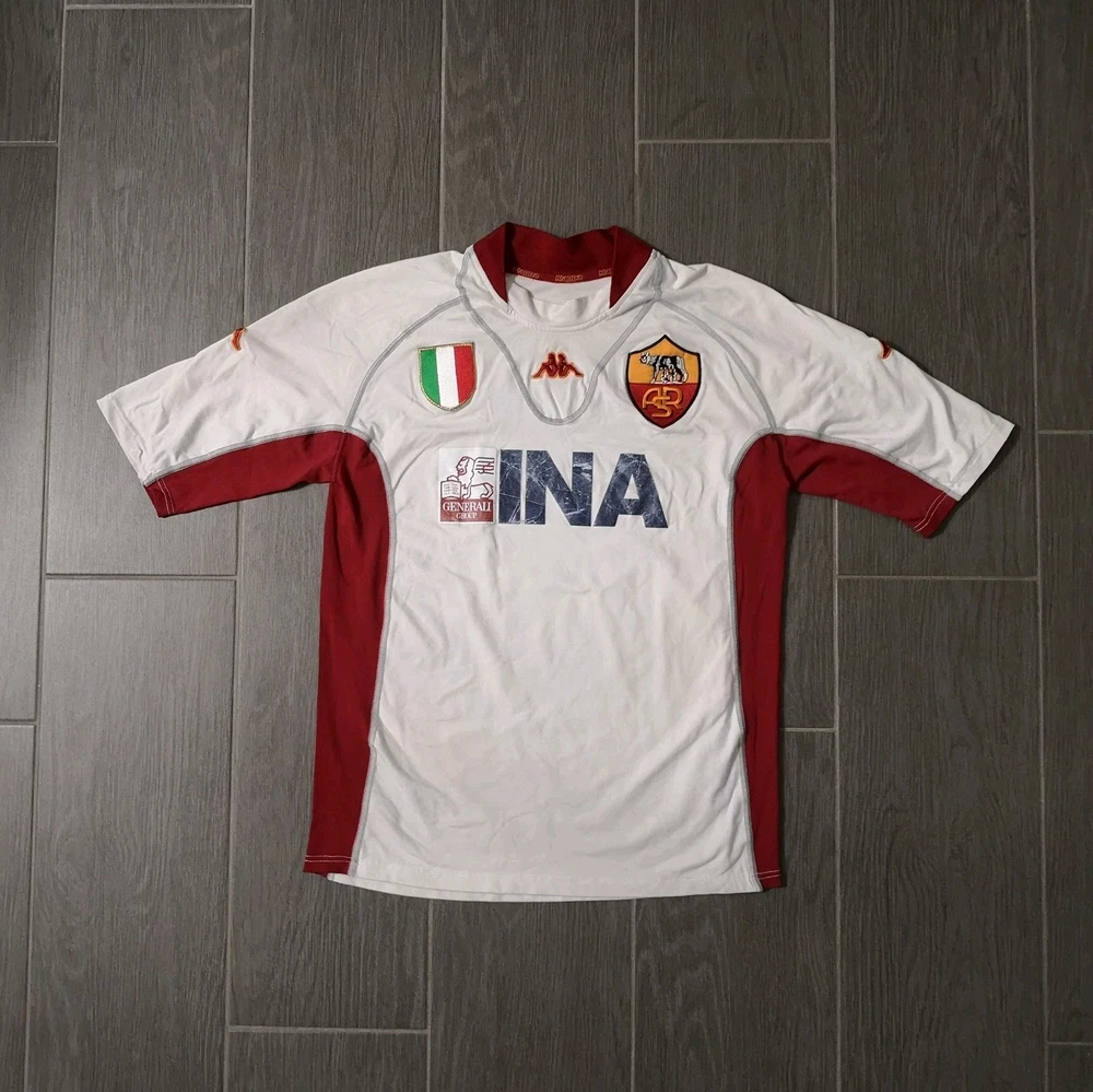 AS Roma Rom Vintage Retro 2001/02 Away Trikot Größe S Fußball Pashanim Y2K Kappa
