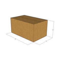 10 20x12x10 Kraft Brown Corrugated Shipping Boxes 32 ECT Single-Wall New